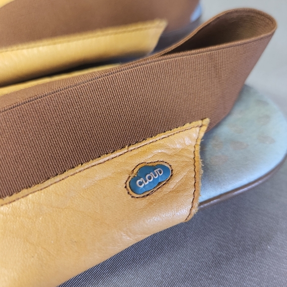 Cloud Caliber Peep Toe Slingback Leather Comfort Sandals 37 6.5 Summer - Picture 4 of 8